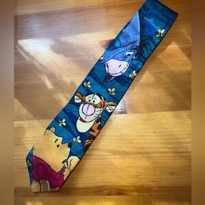 Disney Blue and Yellow Winnie the Pooh Character Tie